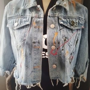 Fringe Denim Jacket/New No Tag